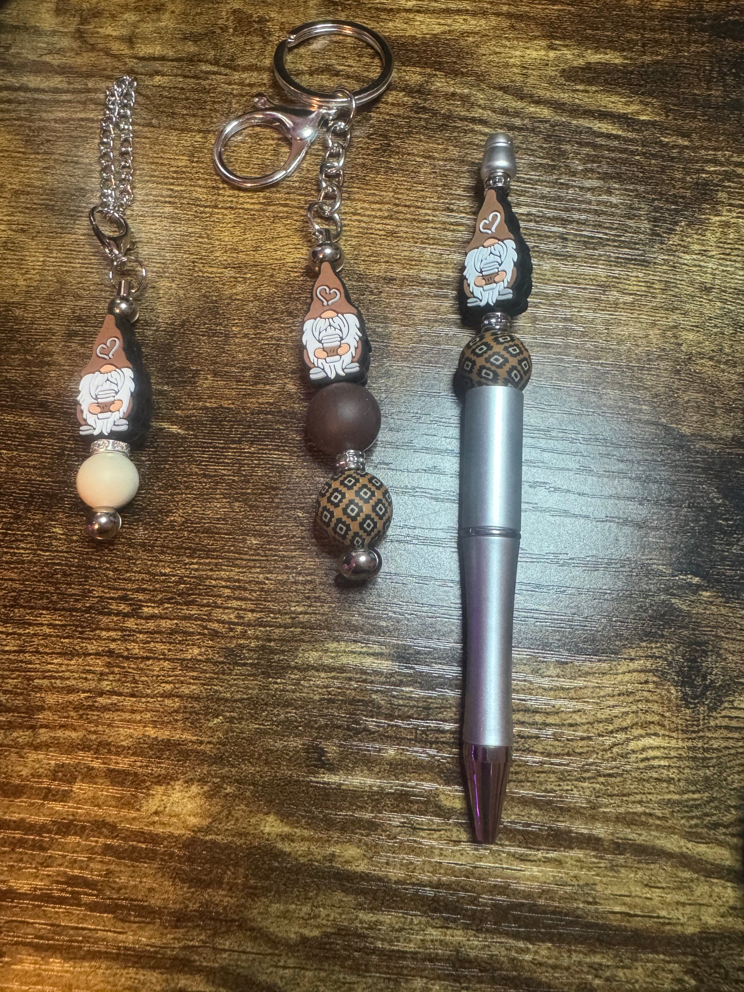 3 piece set Pen Charm Keychain