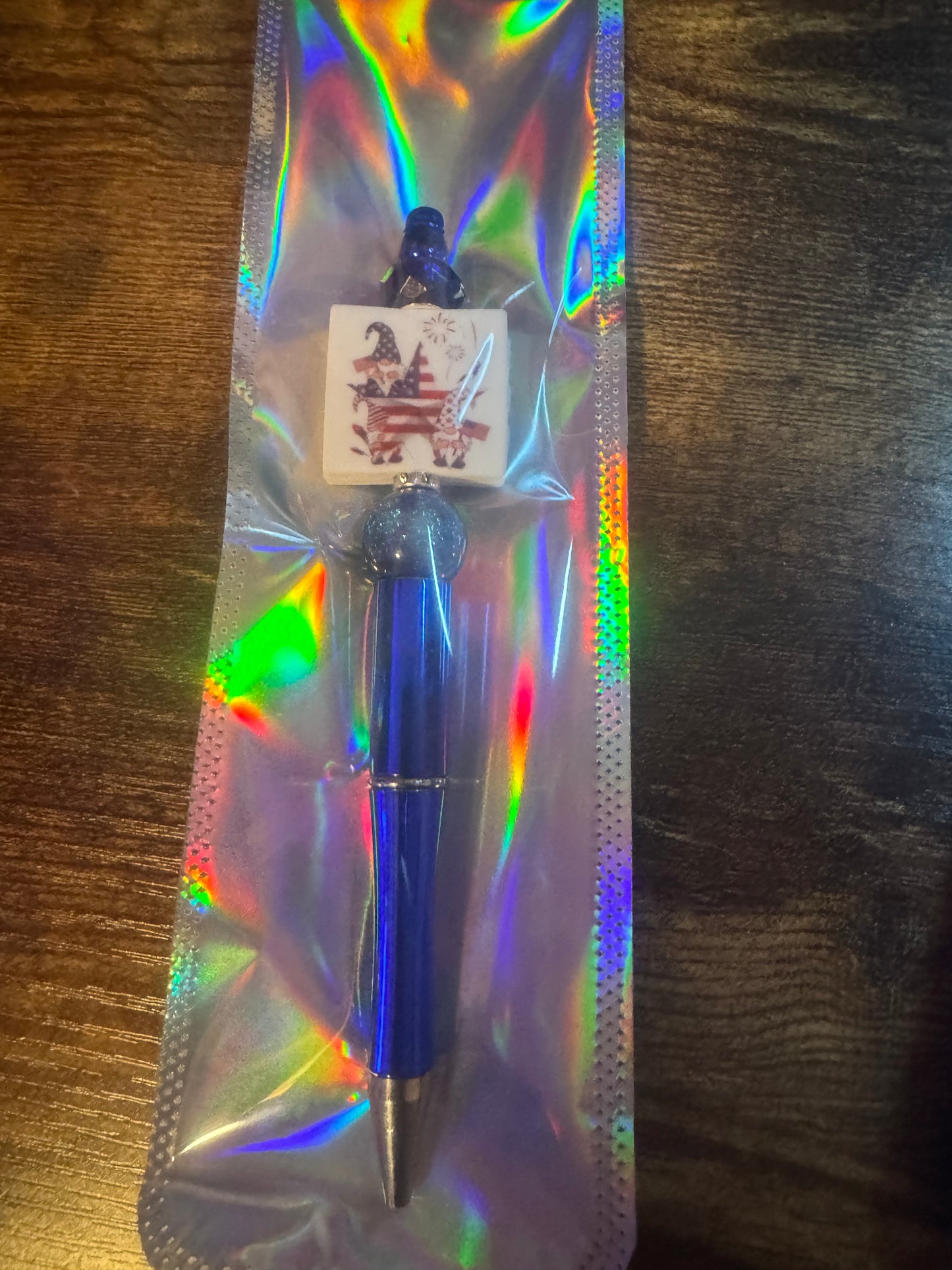 Beaded Pen 4th of July