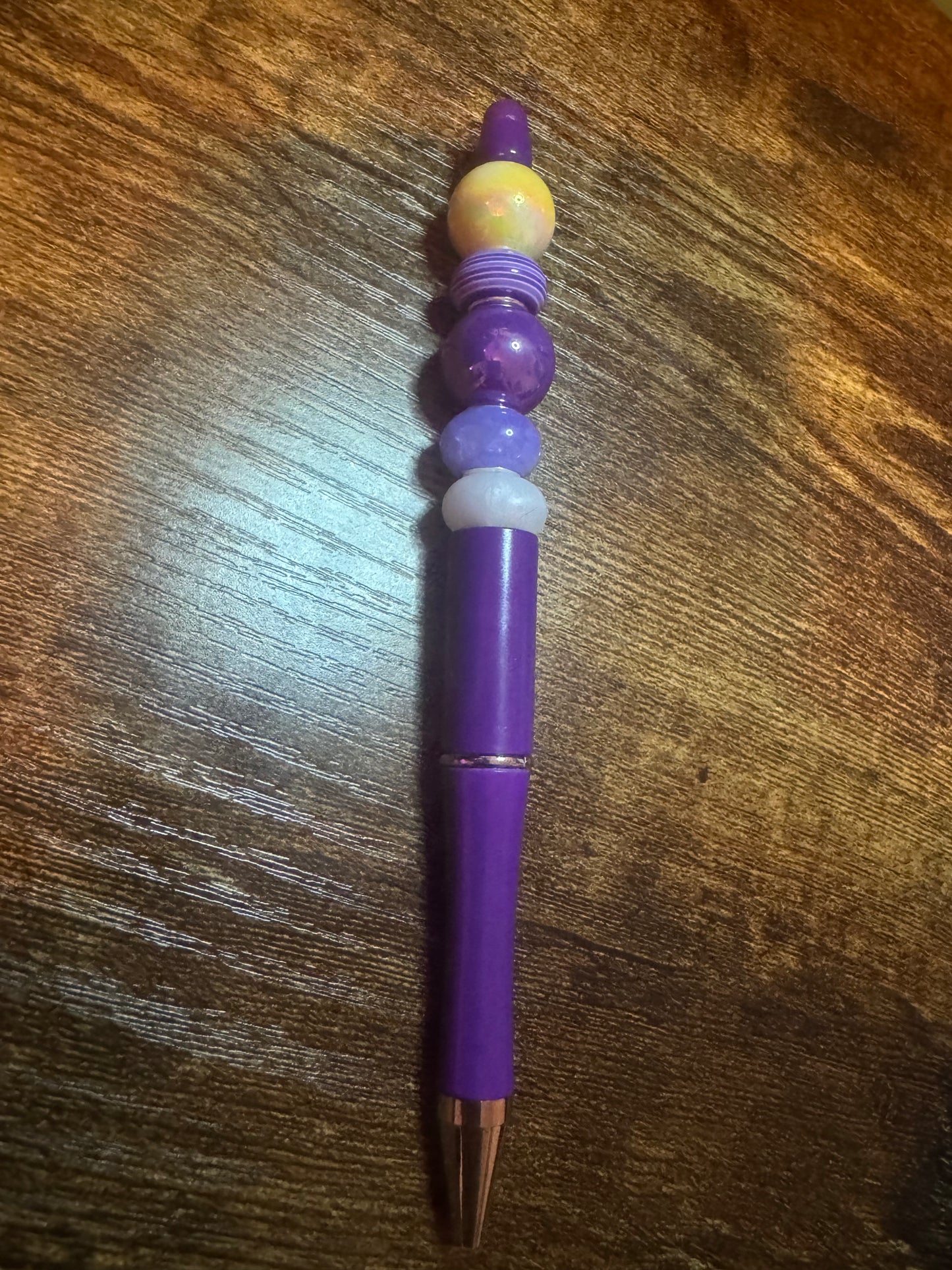 Beaded Pen Purple